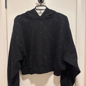 PINK Victoria's Secret Black Studded Hoodie